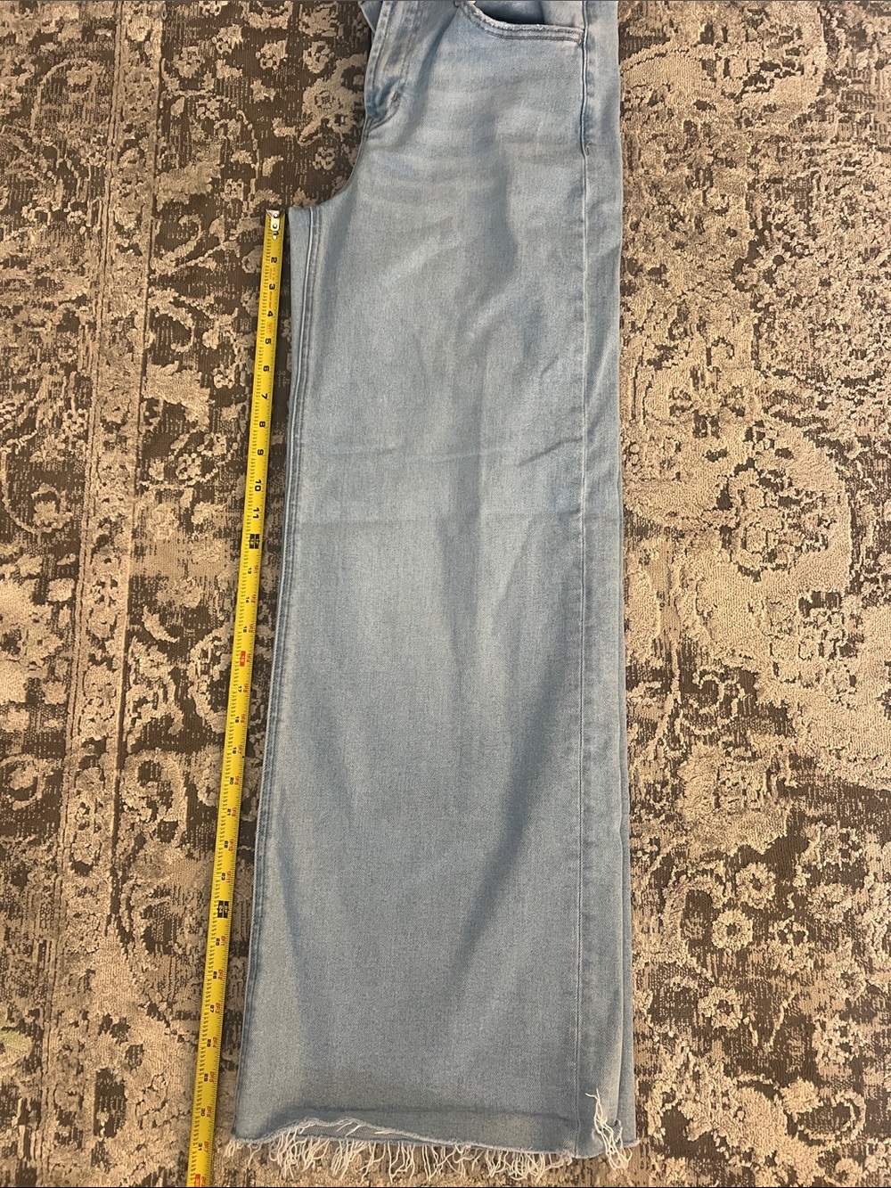 Vervet, light wash, wide leg jeans, size 29, raw hem - Picture 6 of 8